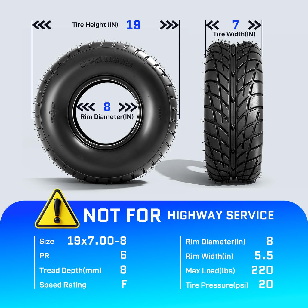 19x7-8 ATV/UTV Tires Set of 2 N400