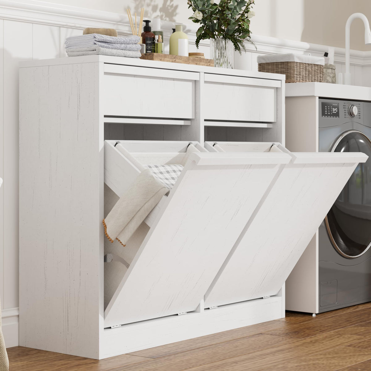 Double Tilt Out Laundry Hamper Cabinet N390524