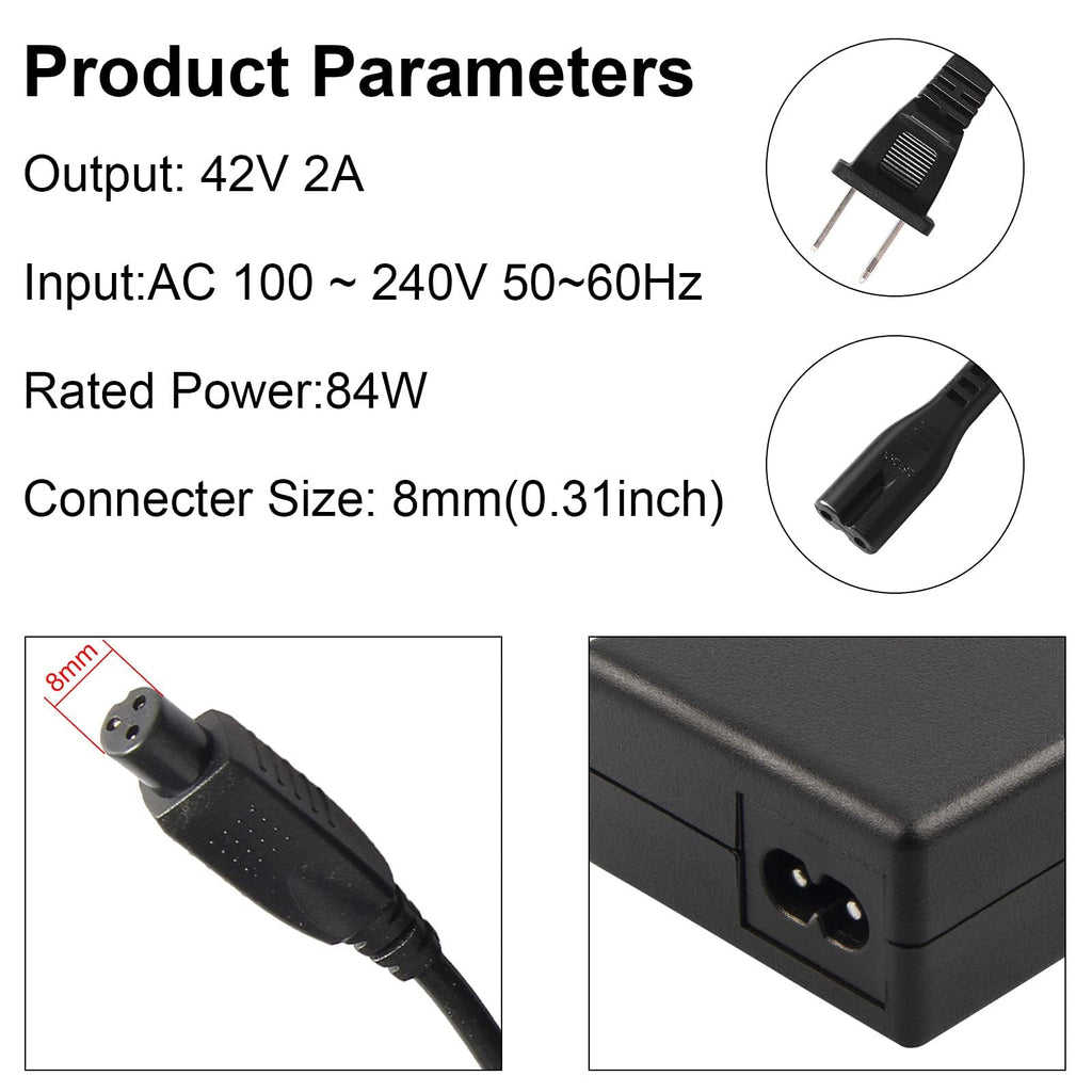 42V 2A Power Adapter with 3-Prong Inline Connector M278432