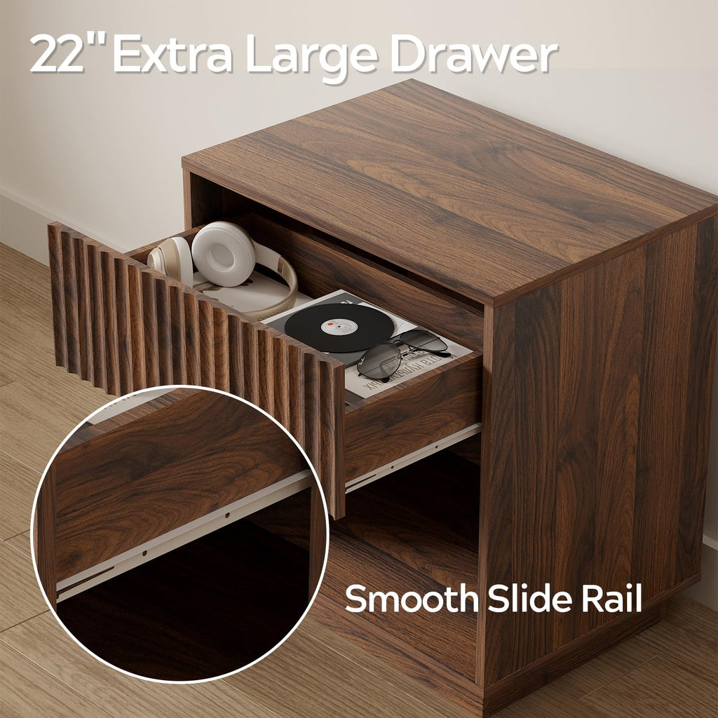 22" Fluted Nightstand Set of 2 X244
