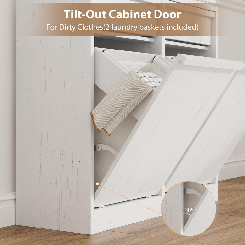 Double Tilt Out Laundry Hamper Cabinet N390524