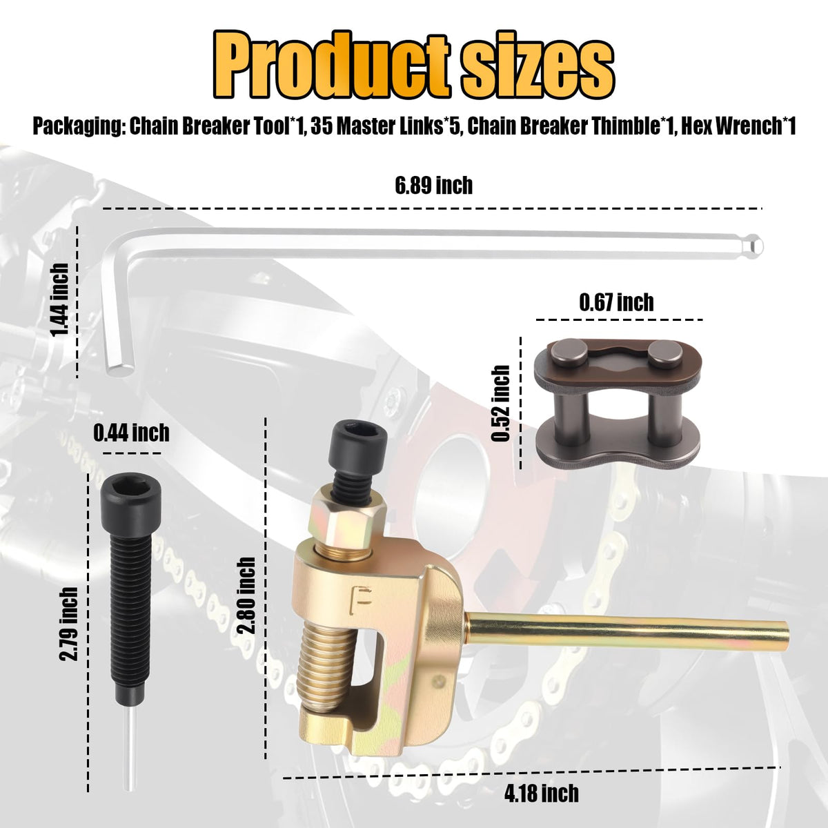 Heavy Duty Motorcycle Chain Breaker Tool Kit R331