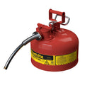 Red Galvanized Steel Gasoline Safety Can H38985