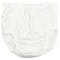 Adult Incontinence Pants, PVC Underwear with Snaps, Transparent Reusable Unisex (White, Medium) Y79625