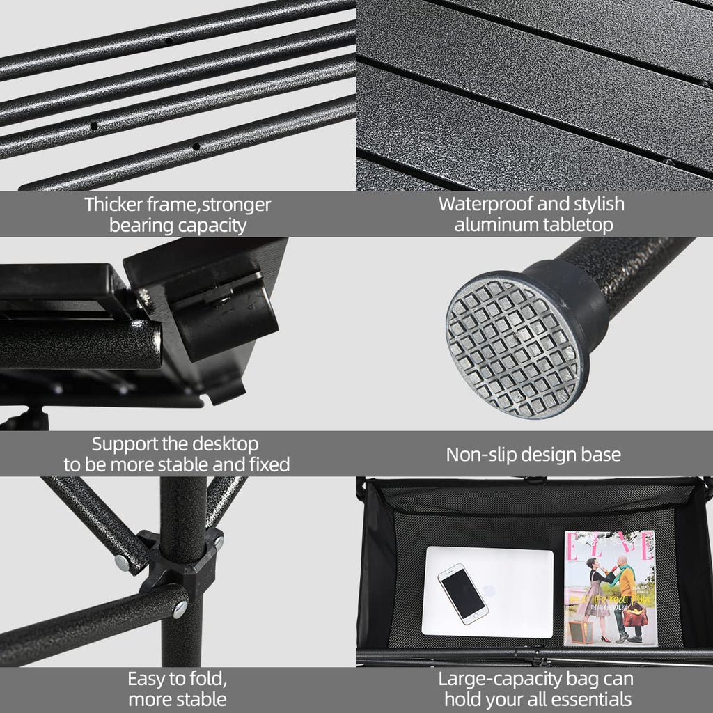 Lightweight Aluminum Folding Camping Table with Carrying Bag M278