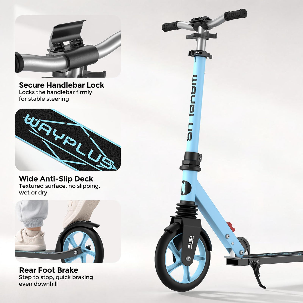 Kick Scooter with 8 Big Wheels Y7594