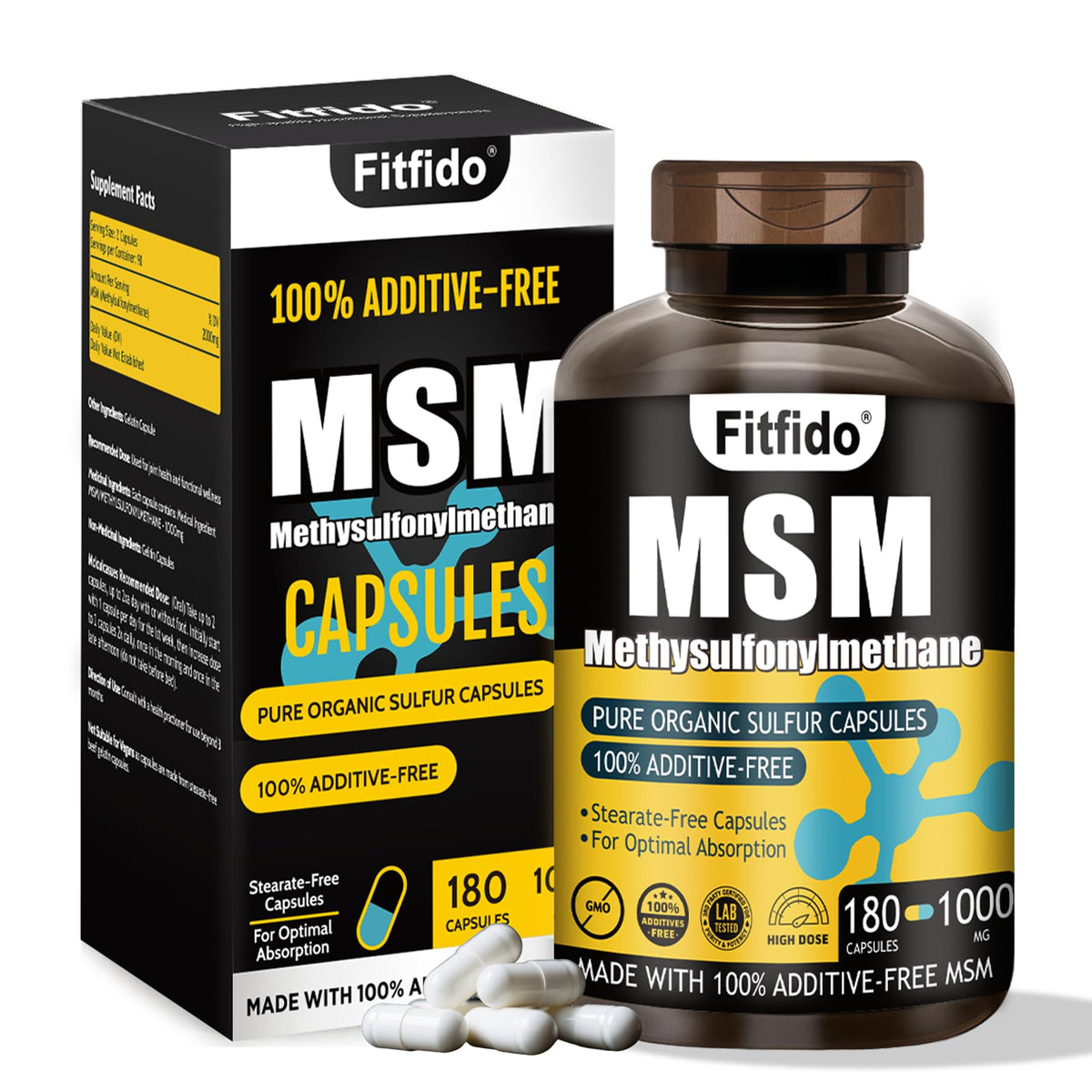 MSM Capsules 1000mg 180 Count H539