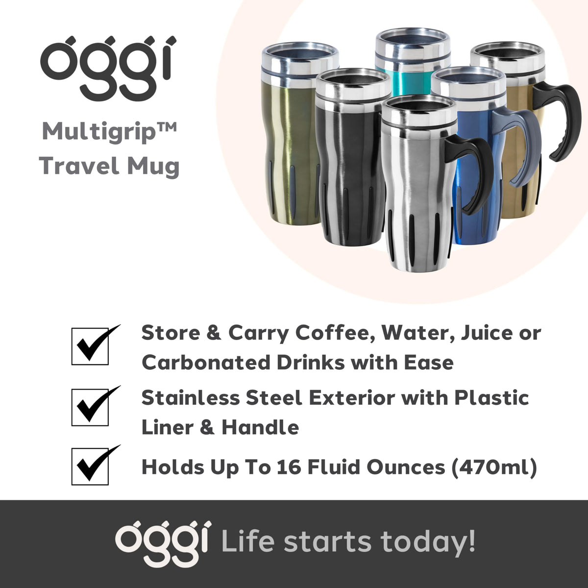 Stainless Steel Thermal Travel Mug 16oz C789463