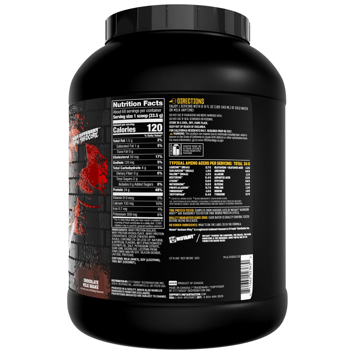 Whey Protein Isolate Chocolate 5 lb B774161