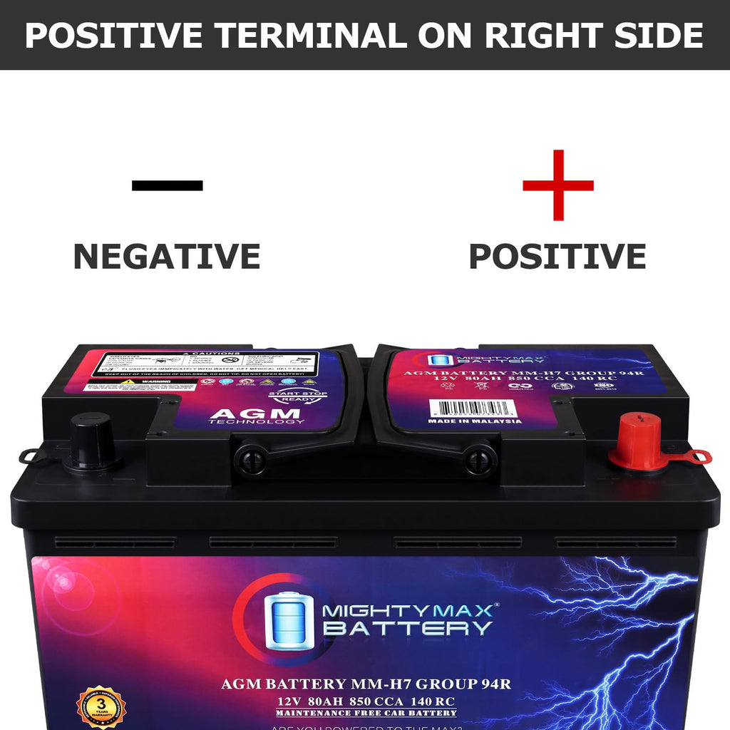 12V 80AH 850 CCA Replacement Battery W898881