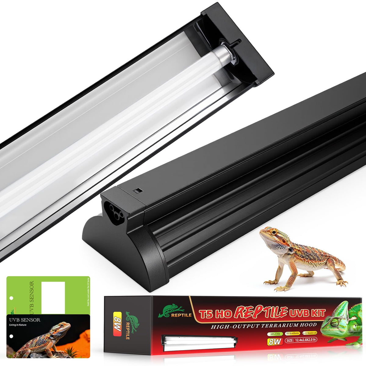 8W T5 UVB Reptile Light Fixture Combo Kit T663