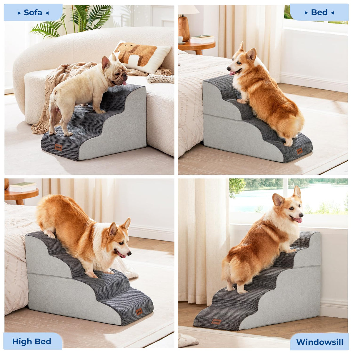 5 Step Pet Stairs Grey G153