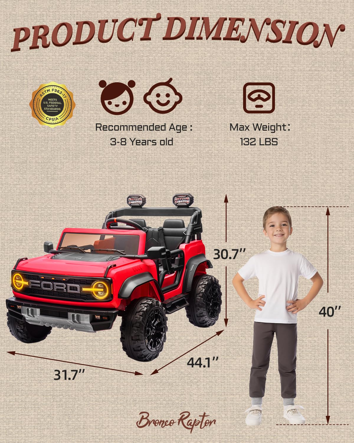 24V 2 Seater Kids Electric Ride on Truck with Remote Control U448