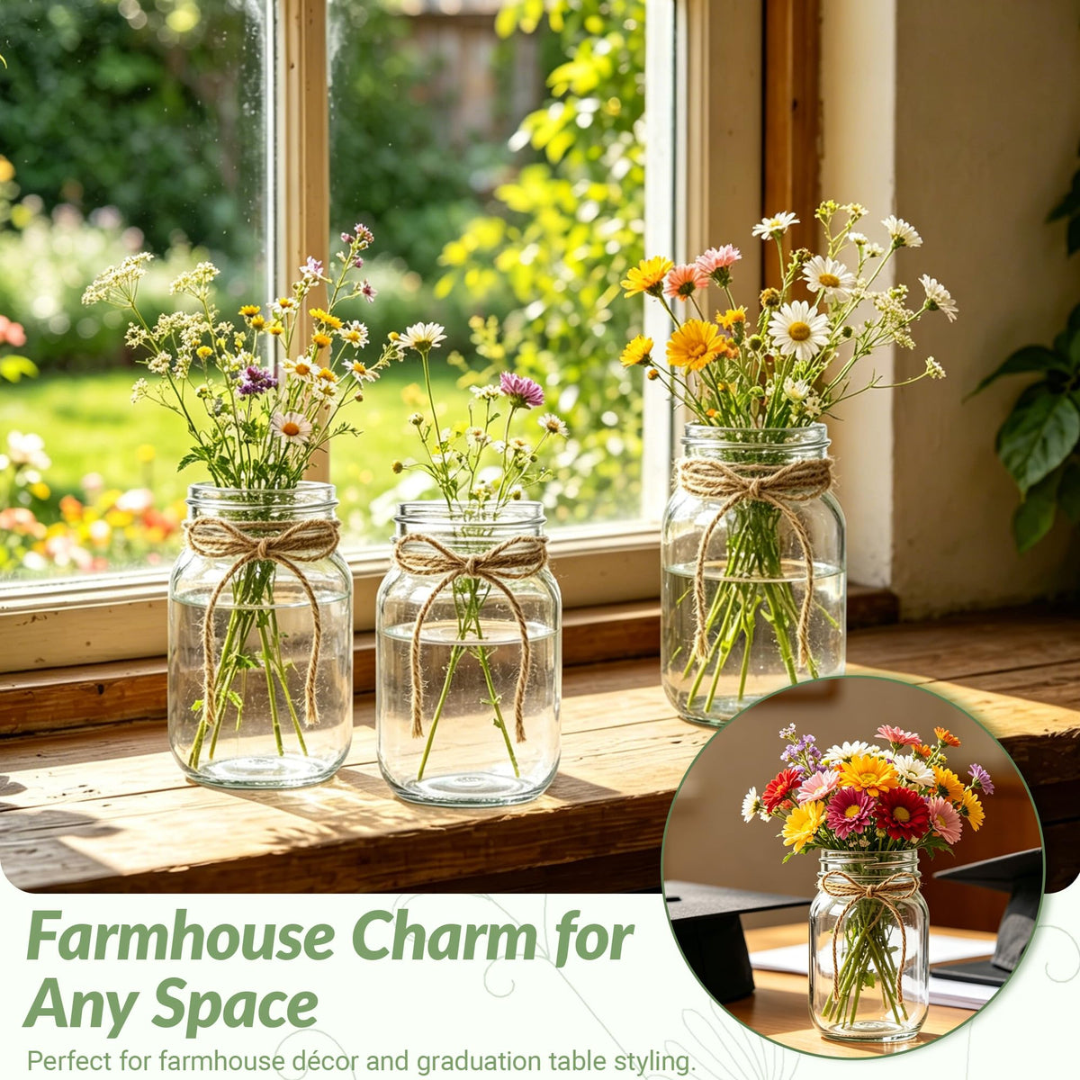 12 PCS 16oz Glass Mason Jars O1464