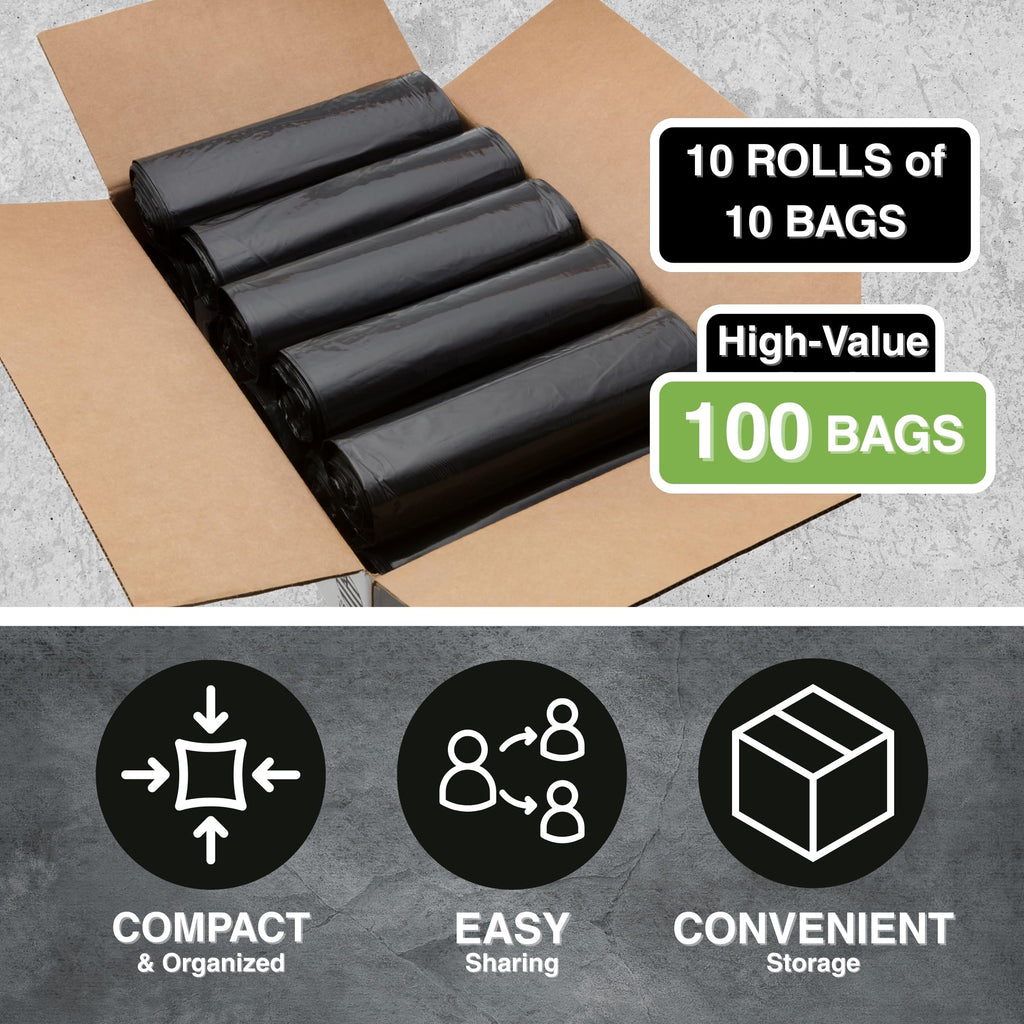 45 Gallon Black 1.5 Mil Trash Bags 100 Count F325525