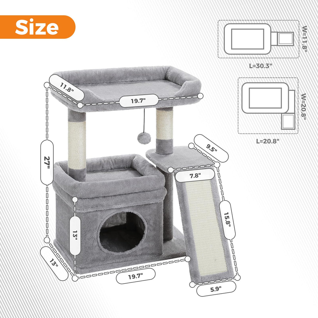 Gray Cat Tree Q5398