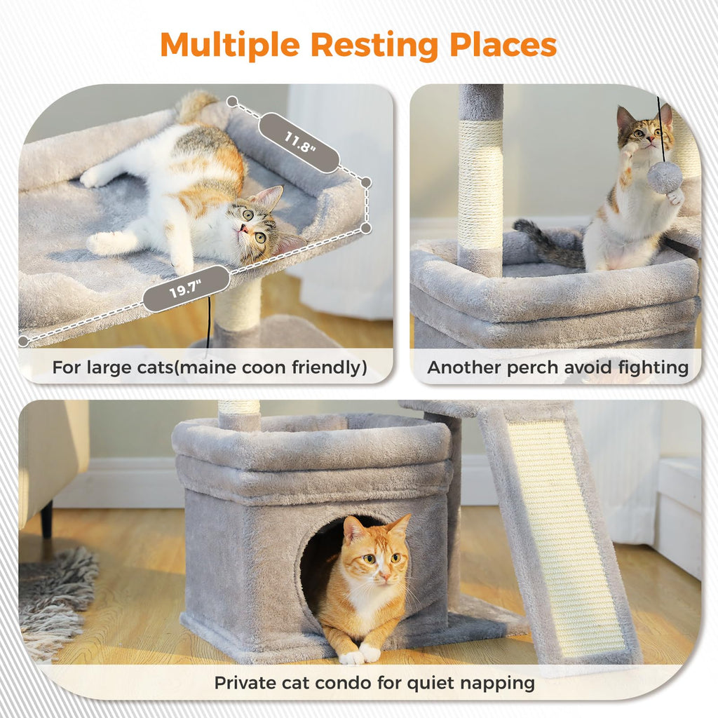 Gray Cat Tree Q5398