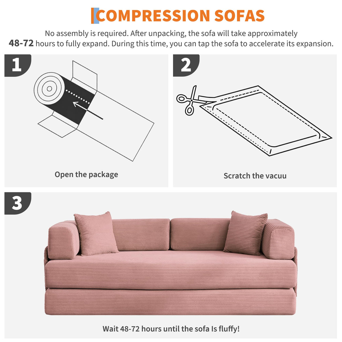 5-in-1 Convertible Sleeper Sofa Bed R671