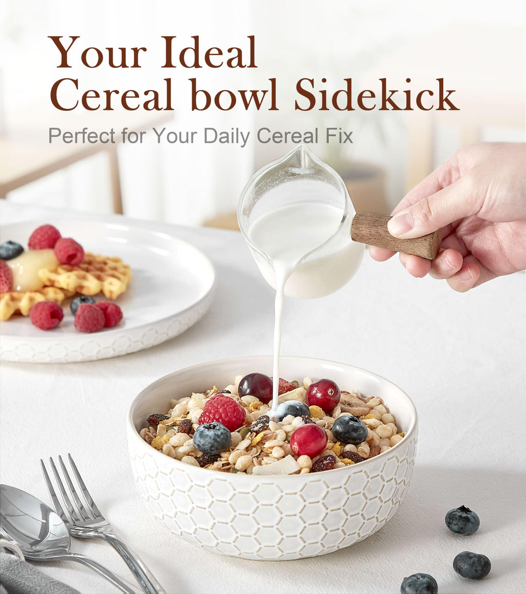 26 oz Ceramic Cereal Bowls Set of 4 H320530