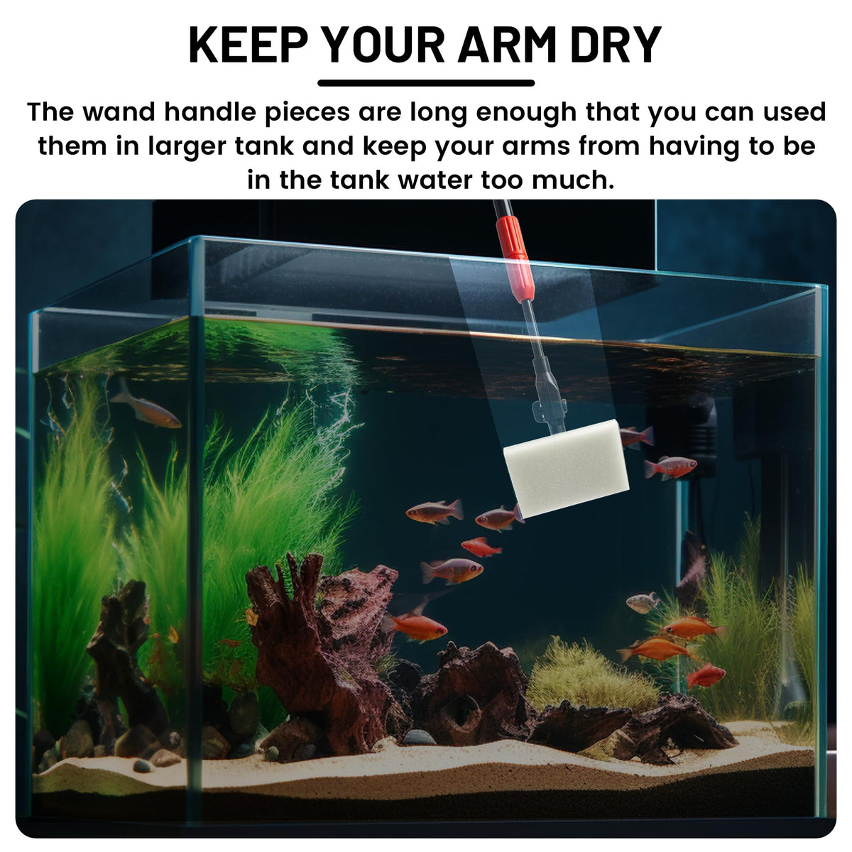 Aquarium Glass Cleaner, 7 in 1 Algae Remover W63135