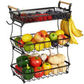 3 Tier Fruit Basket with 2 Banana Hangers F7266