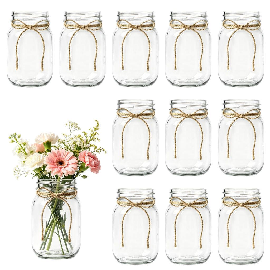 12 PCS 16oz Glass Mason Jars O1464