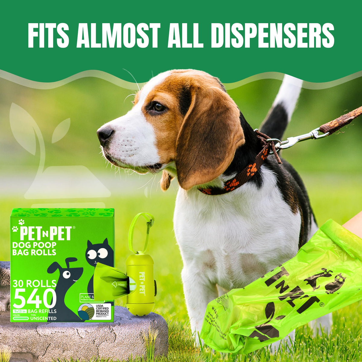 540 Count Plant Based Unscented Dog Poop Bags V333