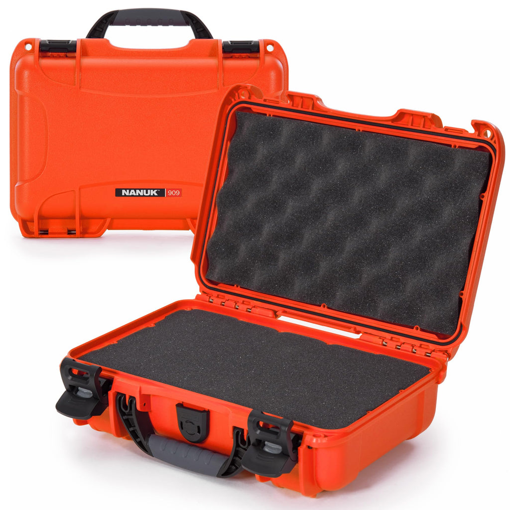 Orange Waterproof Camera Hard Case with Cubed Foam Z708