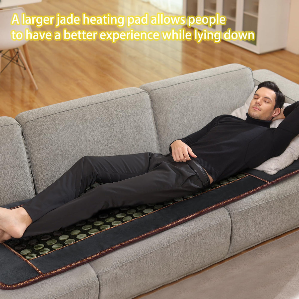 Far Infrared Jade and Tourmaline Electric Heating Pad 72" X 24" V705317