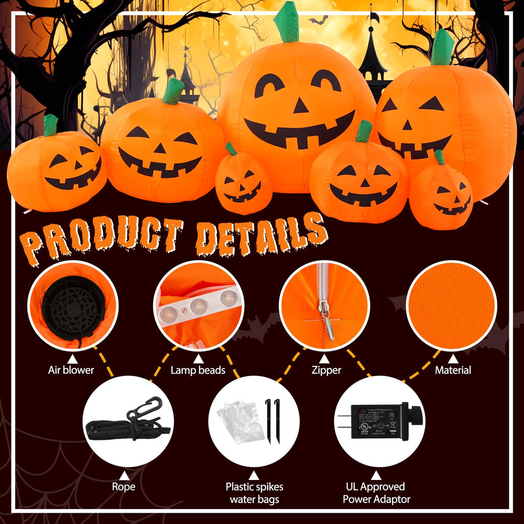 7.5FT Inflatable Outdoor Decoration Pumpkin Z829