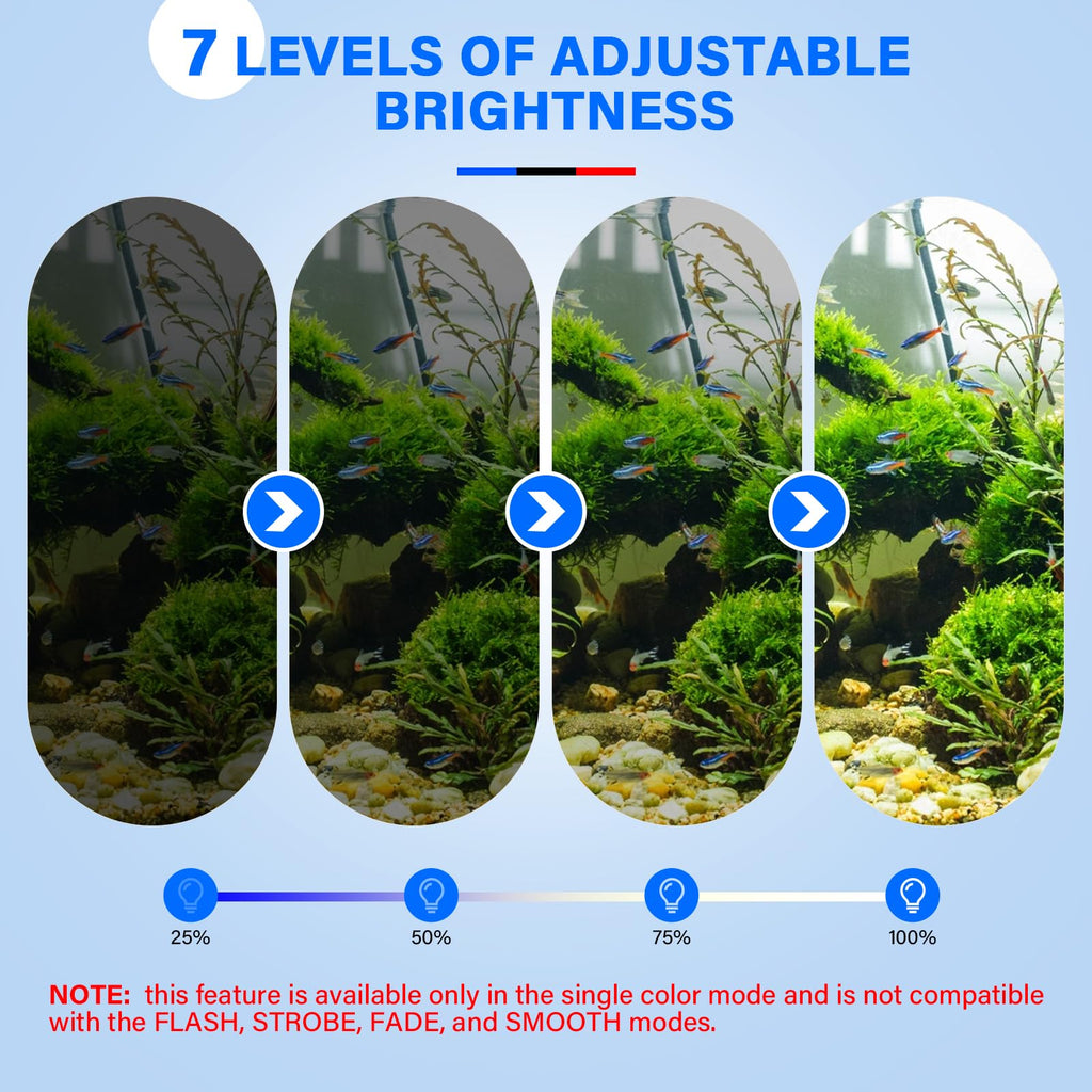 Aquarium Air Bubble Light and Magnetic Glass Clean Brush C804