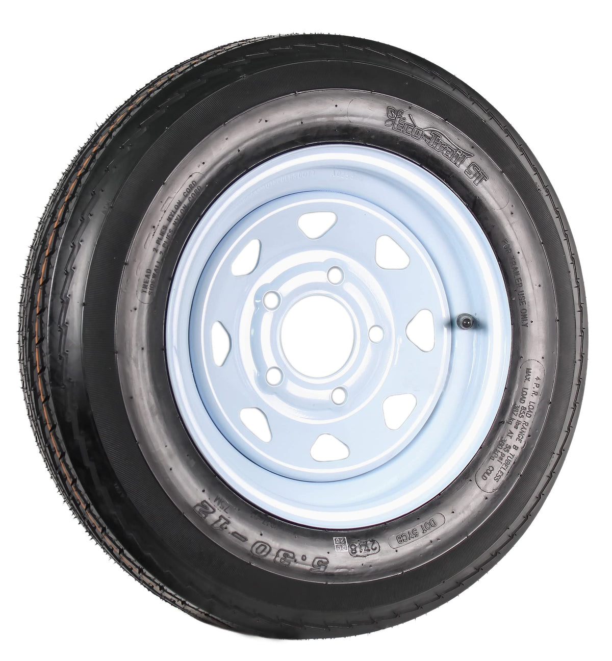 12 Inch 5 Lug Trailer Tire Rim Assembly H67431