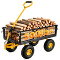 Heavy Duty Steel Garden Cart with Handle & 10" All Terrain Tires Z2366