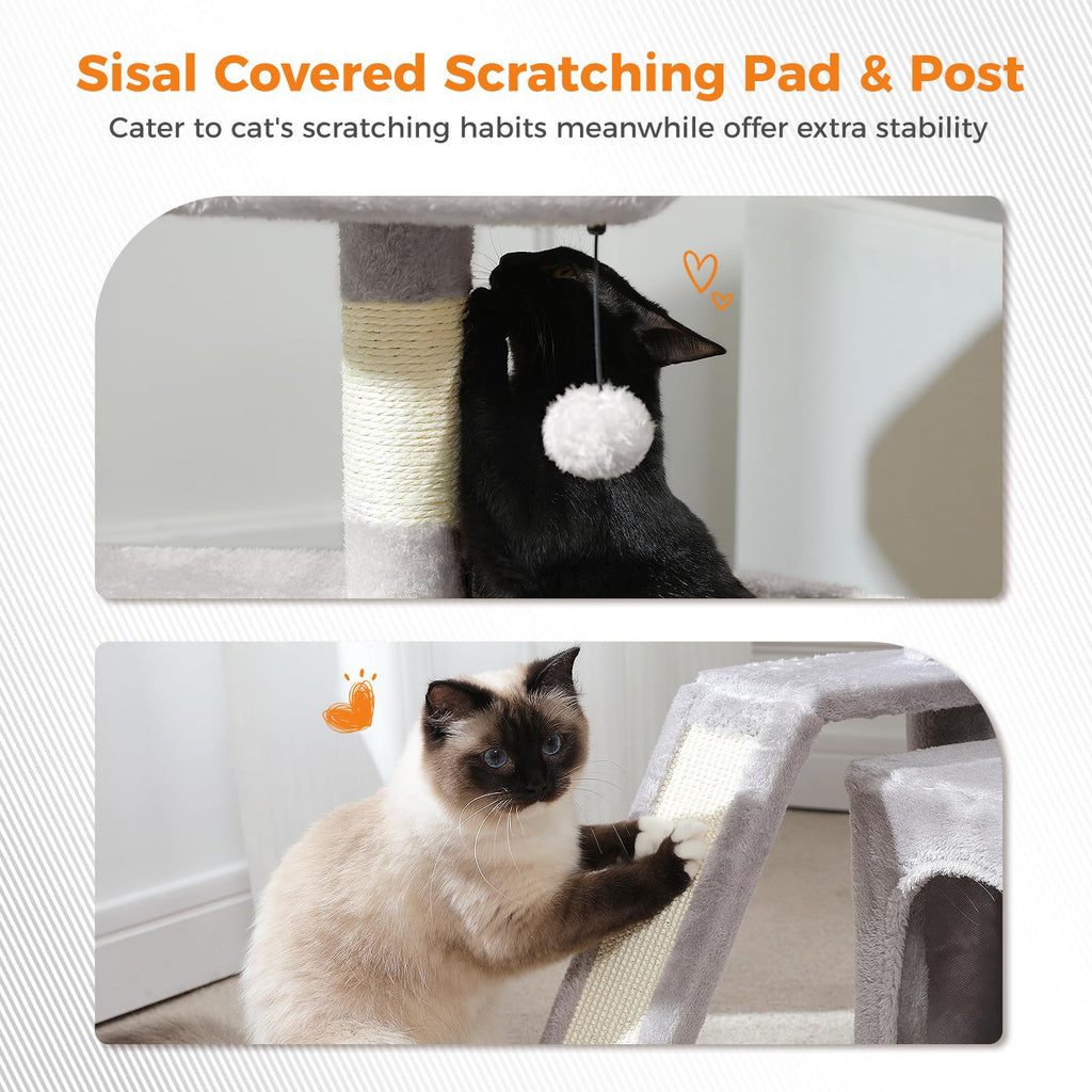 Gray Cat Tree Q5398
