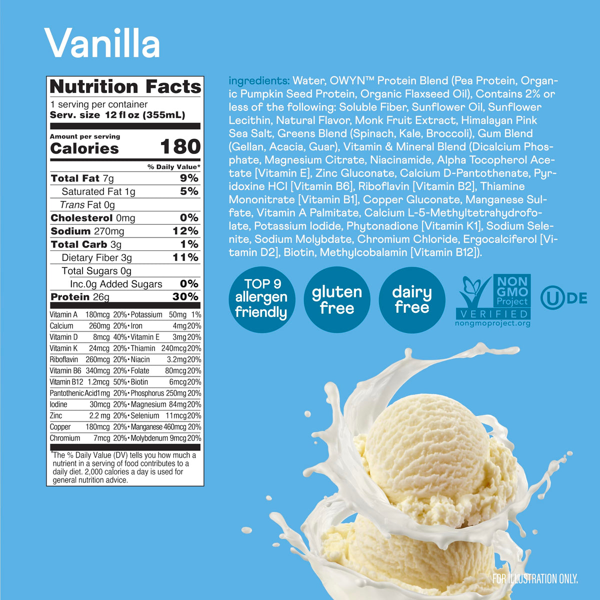 26g High Protein Shake, Vanilla Flavored, 12 Ct J426623