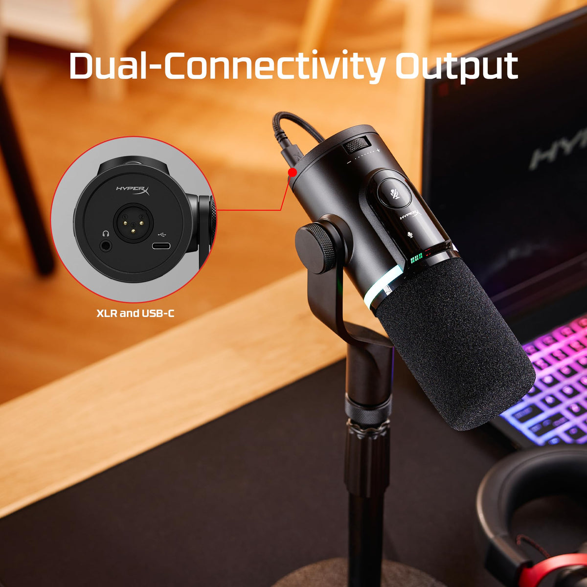 Black XLR USB Dynamic Microphone D232414