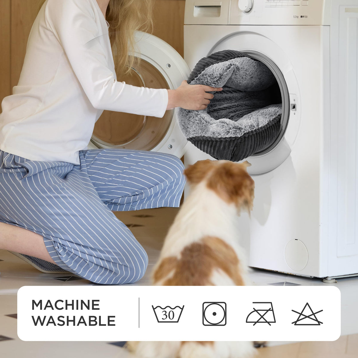 Washable Dog Bed Small Medium Size 25x21x7in R84351