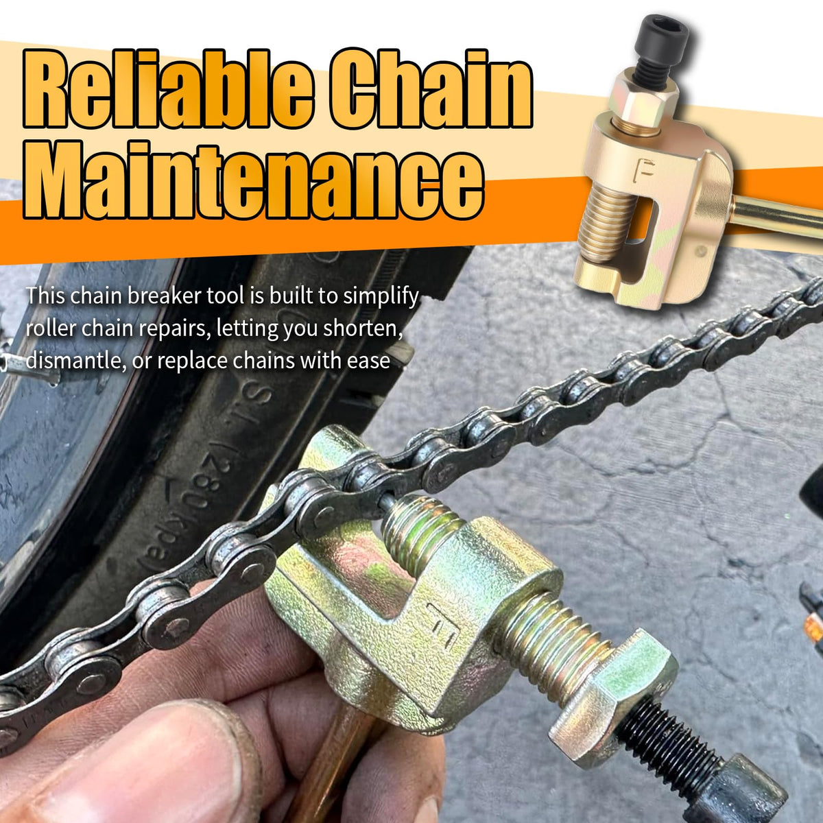 Heavy Duty Motorcycle Chain Breaker Tool Kit R331