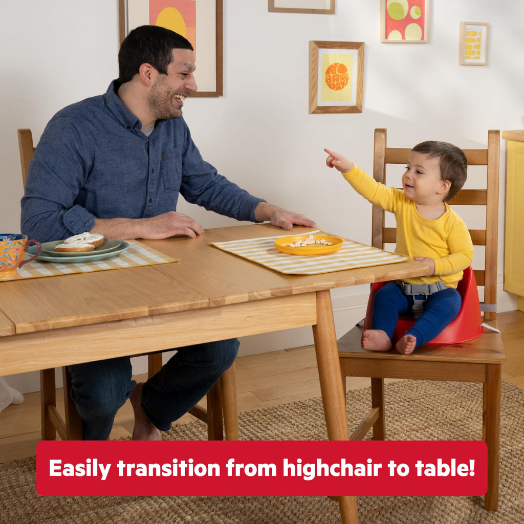 Easy-Clean Baby Booster Feeding Chair with 3-Point Harness J754