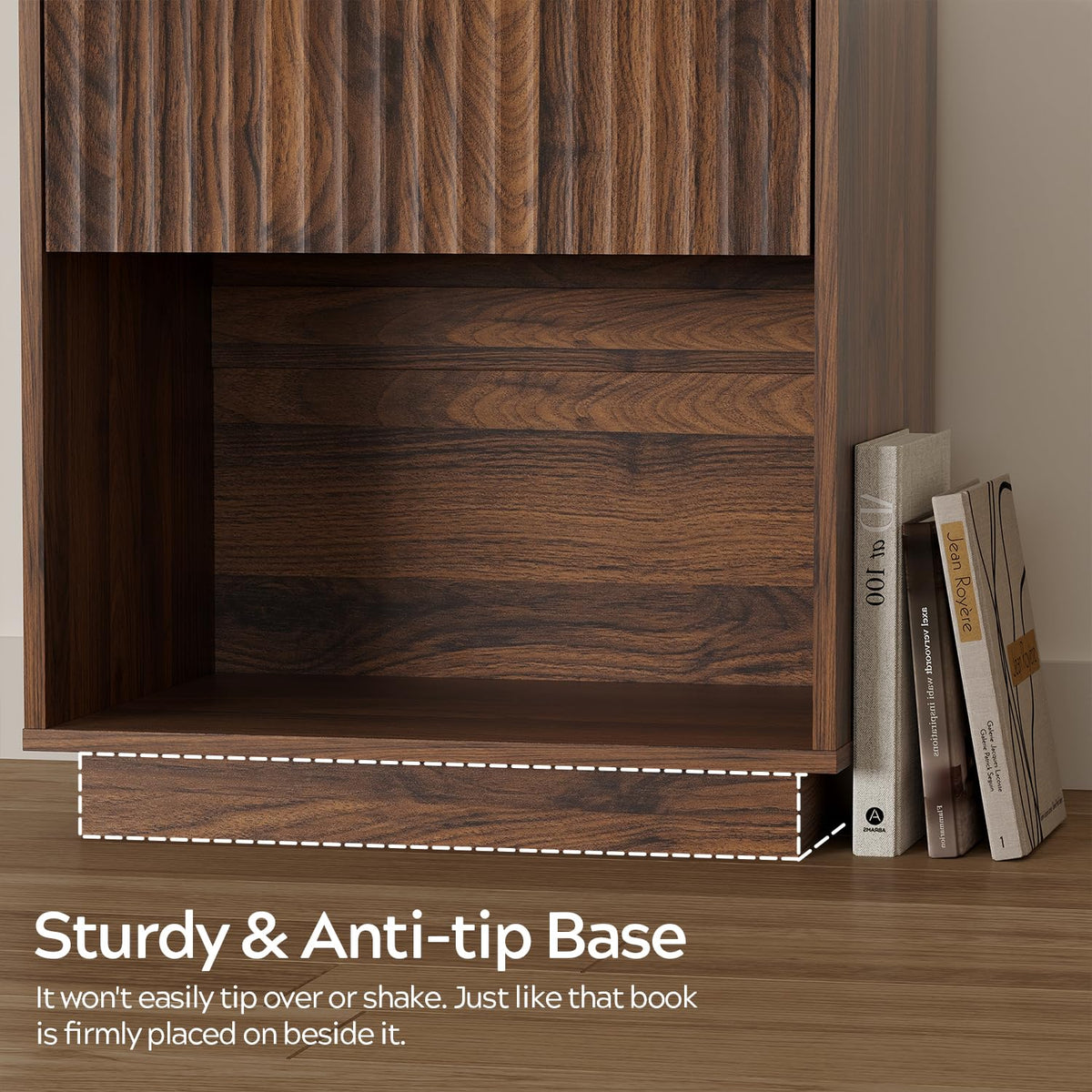 22" Fluted Nightstand Set of 2 X244