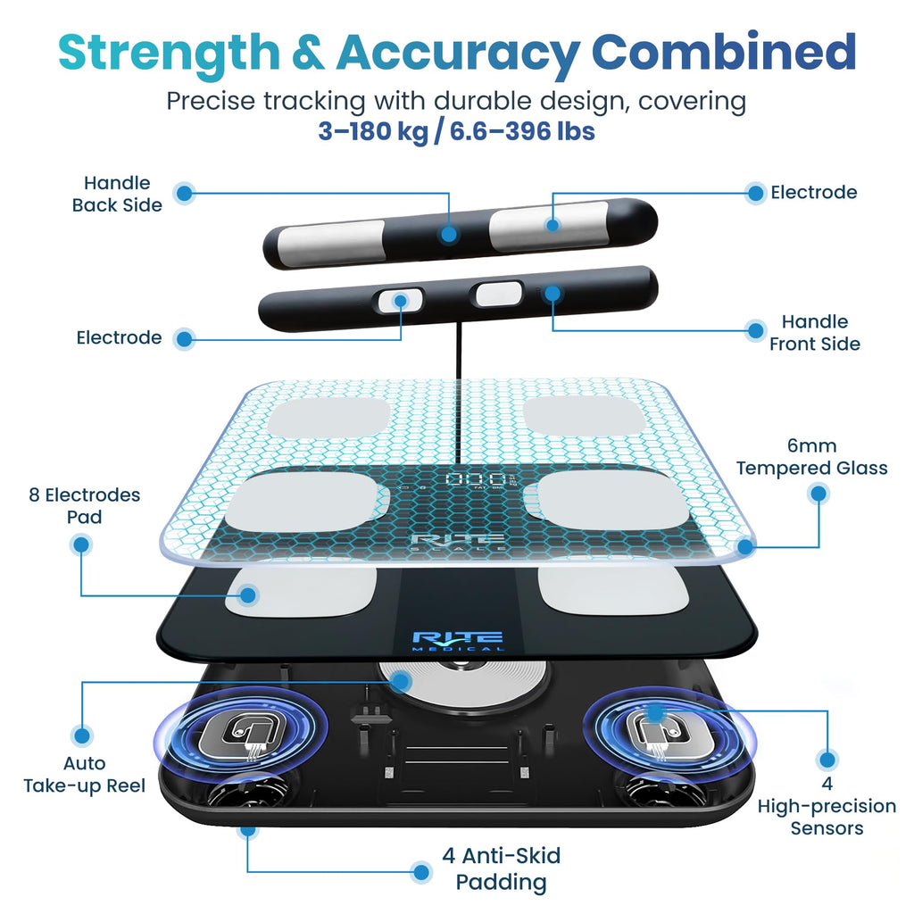 8-Electrode Digital Body Weight Scale with Bluetooth M24278
