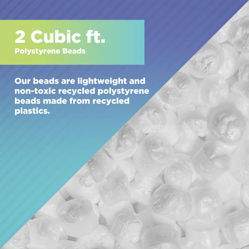 100% Recycled Polystyrene Bean Bag Filler Beads 2 Cubic ft. Y48095
