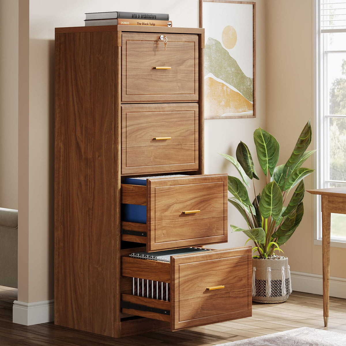 4 Drawer File Cabinet with Lock Y1858