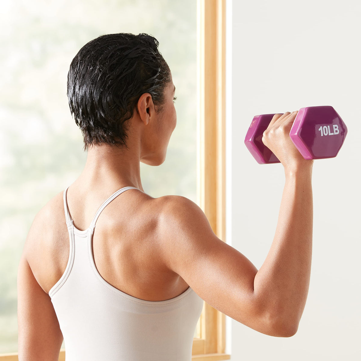 Vinyl Coated Dumbbell Hand Weights O657524