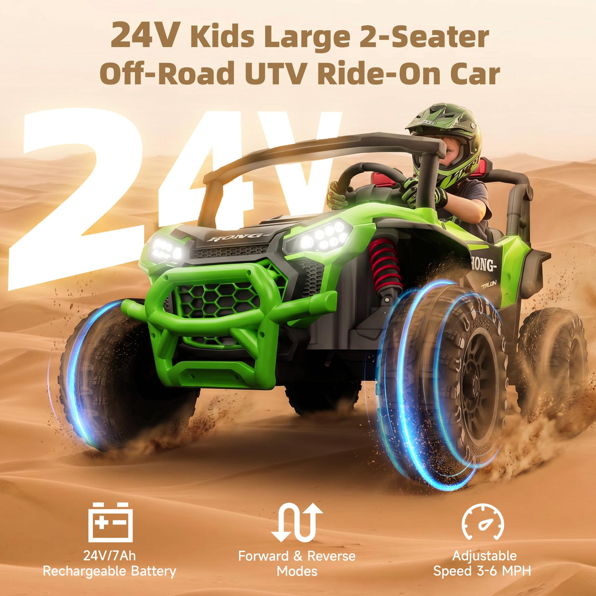 24V Two-Seater Kids UTV Off-Road Electric Car K506