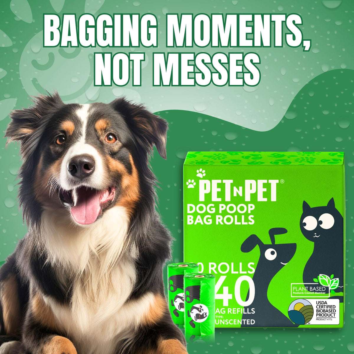 540 Count Plant Based Unscented Dog Poop Bags V333