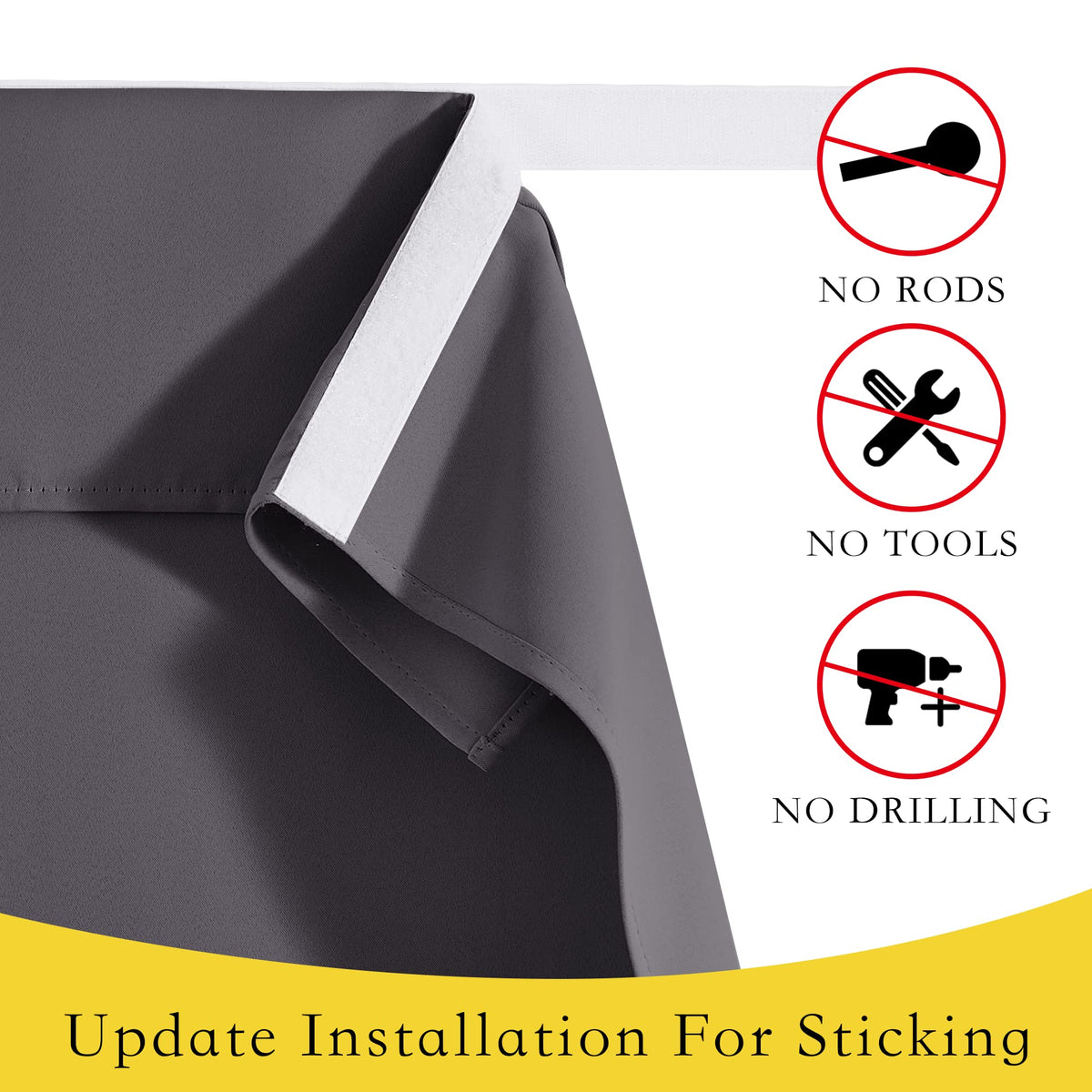 Grey Blackout Thermal Insulated Curtain N2706