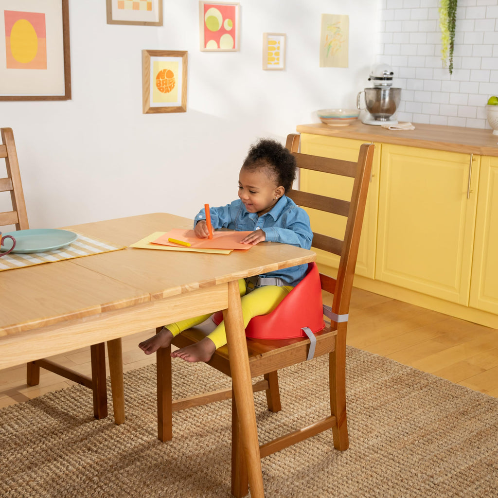 Easy-Clean Baby Booster Feeding Chair with 3-Point Harness J754