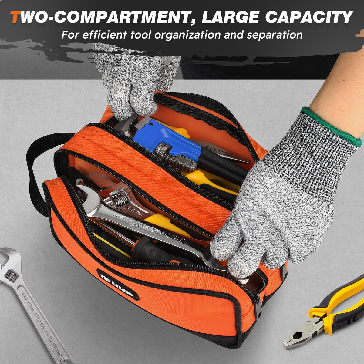 Tool Bag 2-Pack 12" 10" Zipper Pouch Organizer S936308