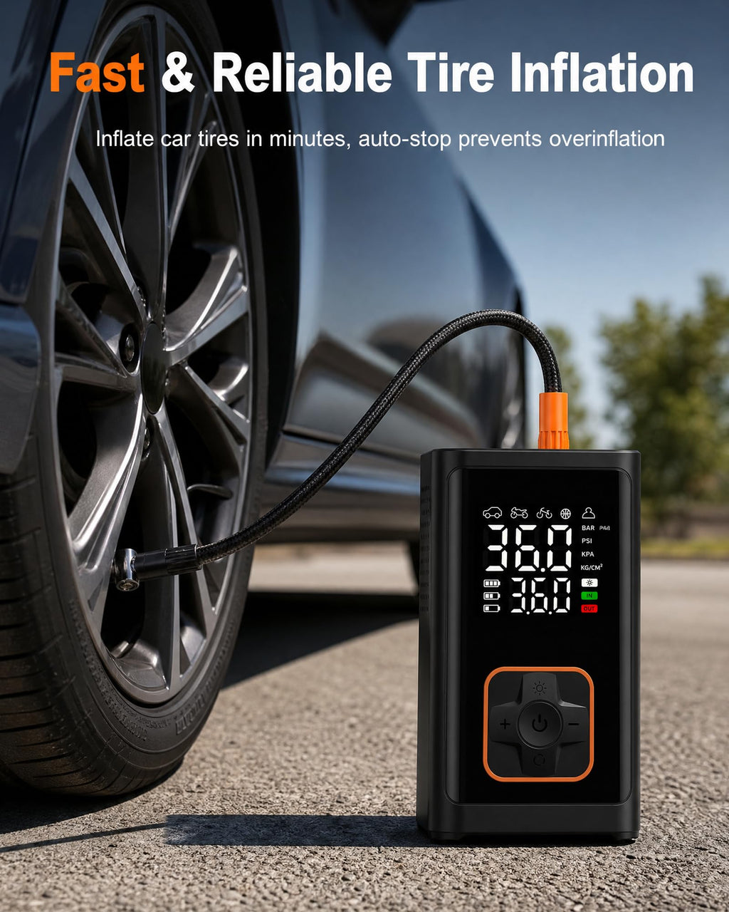 Portable Air Compressor 150PSI Cordless Auto-Shutoff P4759